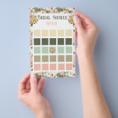 フローラピーチアンドクリームブライダルシャワービンゴ チラシ (ハンドル)