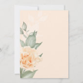 フローラピーチウォーターカラー結婚式招待状 招待状 (裏面)