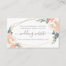 フローラピーチクリーム金ゴールドダスティブルー結婚ズWebサイト エンクロージャーカード