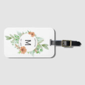 'フローラピーチ'デザインパーソナライズされた – ラゲージタグ (正面横)