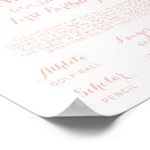 フローラピーチピンクドルジャビファースト誕生日サイン ポスター (角)