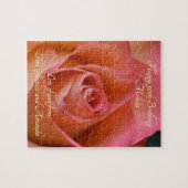 フローラピーチピンクローズペルソナライズパズル ジグソーパズル (横)