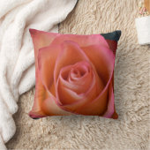 フローラピーチピンクローズ装飾用クッション クッション (ブランケット)