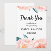 フローラピーチピーニーサンキューカード サンキューカード (正面/裏面)