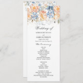 フローラピーチ赤面ブルー結婚式 プログラム (正面/裏面)