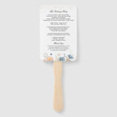 フローラピーチ赤面ブルー結婚式 プログラム ハンドファン (裏面)