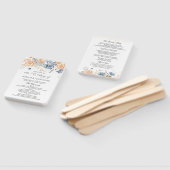 フローラピーチ赤面ブルー結婚式 プログラム ハンドファン (組立なし)