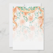 フローラピーチ&グリーンバナーベビーシャワー招待状 招待状 (裏面)