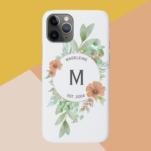 'フローラピーチ' - パーソナライズされた CaseMate iPhoneケース Case-Mate iPhoneケース
