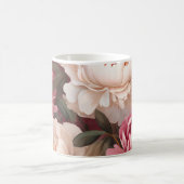 フローラピーニーピンクと白 コーヒーマグカップ (中央)
