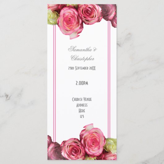 フローラピ縁どンバラ結婚式 プログラム (正面)