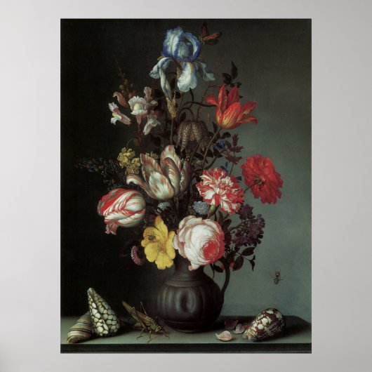 フローラファインアートポスターまたはプリント ポスター (正面)