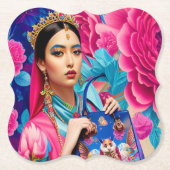 フローラファッション姫ハンドバッグ ペーパーコースター (正面)