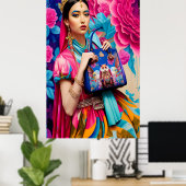 フローラファッション姫ハンドバッグ ポスター (ホームオフィス)