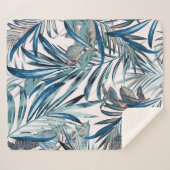 フローラファッション熱帯性ヴィンテージパターン  シェルパブランケット (正面(横))