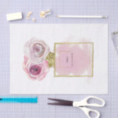 フローラファッション香水ボトルピンクローズ金ゴールドグラム 薄葉紙 (クラフト)