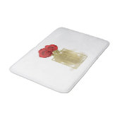 フローラファッション香水ボトルレッドローゼス金ゴールドグラム バスマット (アングル)