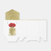 フローラファッション香水ボトルレッドローゼス金ゴールドグラム フェイバーボックス (折り畳みなし)