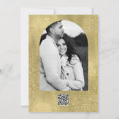 フローラファッション香水ボトルレッドローゼス金ゴールドグラム 招待状 (裏面)