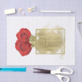 フローラファッション香水ボトルレッドローゼス金ゴールドグラム 薄葉紙 (クラフト)