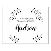 フローラファミリーとリターンアドレスゴムスタンプ ラバースタンプ (インプリント)