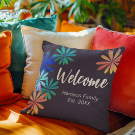 フローラファミリー名が確立されたウェルカムダーク アウトドアクッション