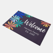 フローラファミリー名の確立ダークウェルカム ドアマット (アングル)