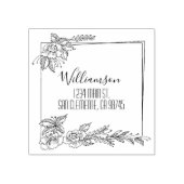 フローラファミリー差出人住所 ラバースタンプ (インプリント)