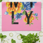 フローラファミリー引用文 キッチンタオル (折り畳み)