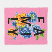 フローラファミリー引用文 フリースブランケット (正面(横))