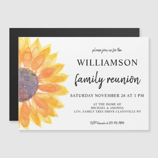 フローラファミリー懇親会磁気招待状 マグネット招待状 (正面/裏面)