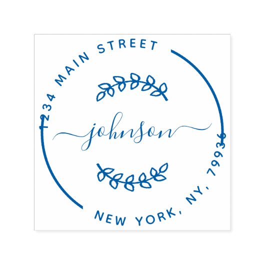 フローラファミリ名差出人住所 セルフインキングスタンプ (デザイン)