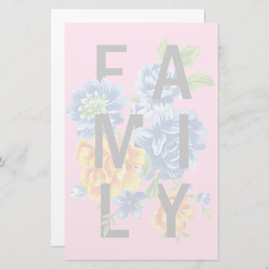 フローラファミリ引用文 便箋 (正面/裏面)