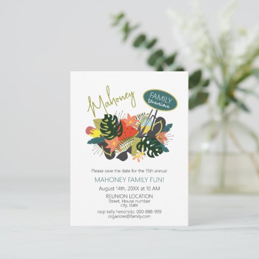 フローラファミリ懇親会日付ポストカードの保存 ポストカード (スタンド正面)