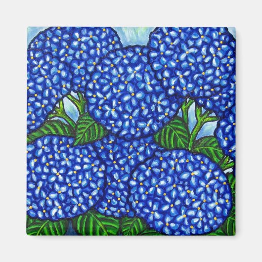 フローラファンキー紫陽花磁石 マグネット (正面)