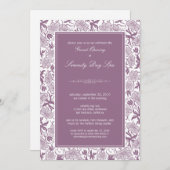 フローラファンシーグランドオープン招待状（ラベンダー） 招待状 (正面/裏面)