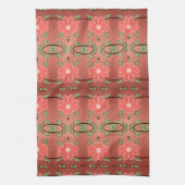 フローラファンシーコーラルアンドピーチ キッチンタオル (縦)