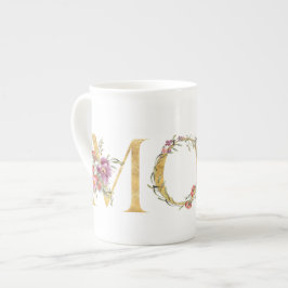 フローラファンシーゴールデンMOMティーマグ ボーンチャイナマグカップ