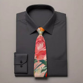 フローラファンシーピンク&オレンジタイ ネクタイ