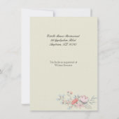 フローラファンシーフレームブライダルシャワー招待 招待状 (裏面)