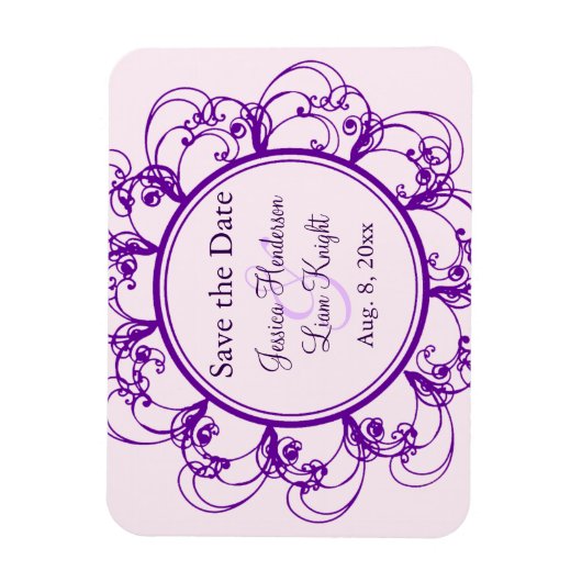 フローラファンシーマグネットの保存(紫) マグネット (縦)