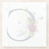 フローラファンシーモノグラム文字C ガラスコースター (裏面)