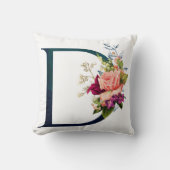 フローラファンシーモノグラム文字D クッション (正面)