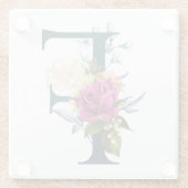 フローラファンシーモノグラム文字F ガラスコースター (裏面)