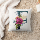 フローラファンシーモノグラム文字F クッション (ブランケット)