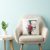 フローラファンシーモノグラム文字F クッション (椅子)