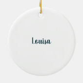 フローラファンシーモノグラム文字Lパーソナライズされた セラミックオーナメント (裏面)