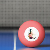 フローラファンシーモノグラム文字Lピンク 卓球ボール (ネット)