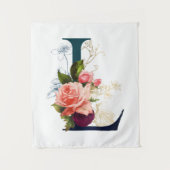 フローラファンシーモノグラム文字L タペストリー (正面)