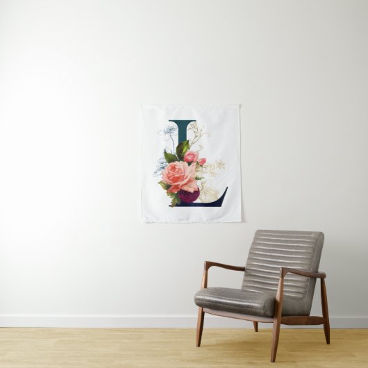 フローラファンシーモノグラム文字L タペストリー (インサイチュ)